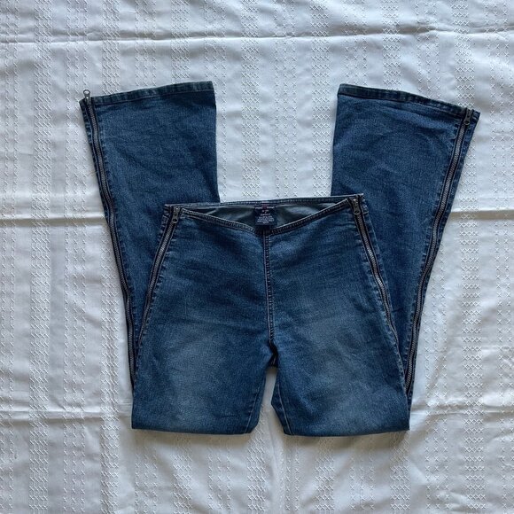 sargent pepper Denim - Vintage Zipper Flare Jeans Sargent Pepper